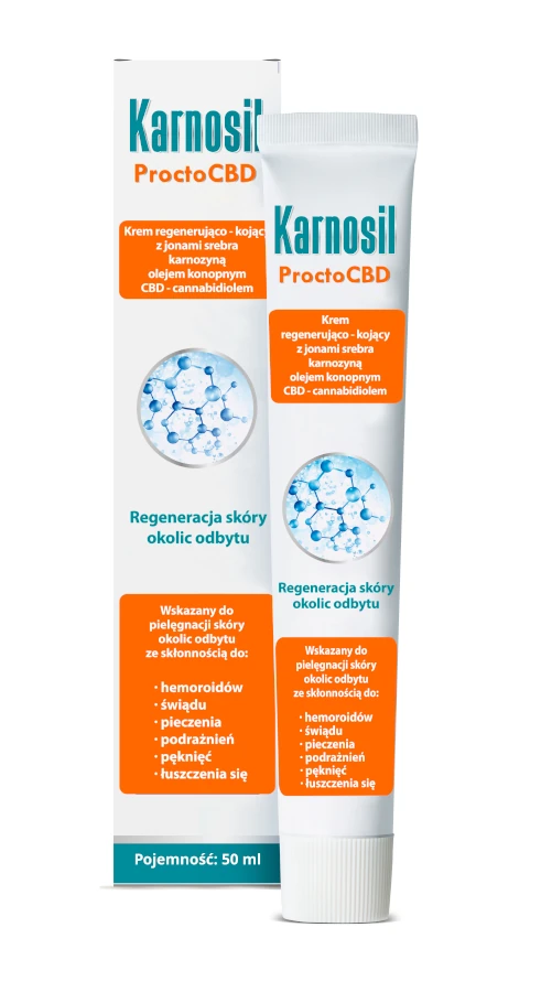 Karnosil ProctoCBD
Krem regenerująco - kojący